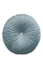 ESSENZA Sierkussen Naina Denim Blue,Ø 40 cm, 100% polyester velvet, Effen