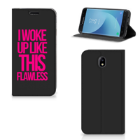 Samsung Galaxy J7 2017 | J7 Pro Hoesje met tekst Woke Up - Origineel Cadeau Zelf Maken