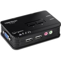 Trendnet TK-205K 2-Port KVM Switch Kit VGA USB 2-Port mit Audio wit
