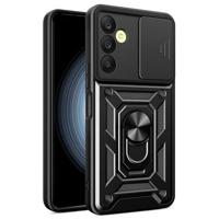 Samsung Galaxy A25 Rotary Ring Hybrid Case with Camera Shield - Black - thumbnail