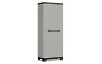 Keter | Planet utility kast – gerecycled kunststof, grijs/zwart, kasten, 680 x 390 x 1730 mm