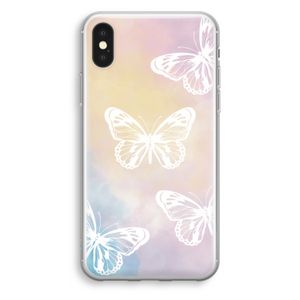 White butterfly: iPhone X Transparant Hoesje