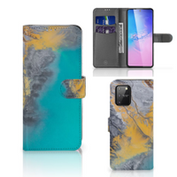 Samsung S10 Lite Bookcase Marble Blue Gold - thumbnail