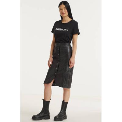 Anna T-shirt met tekst zwart