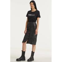 Anna T-shirt met tekst zwart