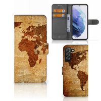 Samsung Galaxy S22 Plus Flip Cover Wereldkaart - thumbnail