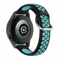 By Qubix - Siliconen sportbandje met gesp - Zwart + blauw - Compatible met Xiaomi Redmi Watch 5 Active/Redmi Watch 5 Lite - Compatible Xiaomi bandje