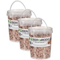 Deco steentjes - 3x pakjes - kiezels - terracotta - klein - 1,5 kg - Aquarium en plantenpot - vullin