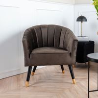 Leitmotiv Fauteuil Royal Velvet - Taupe