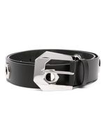 Versace ceinture Nuts And Bolts Heritage en cuir - Noir