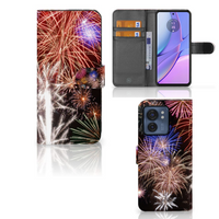 Motorola Edge 40 Wallet Case met Pasjes Vuurwerk