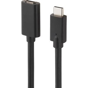 Renkforce USB-kabel USB 3.2 Gen2 (USB 3.1 Gen2) USB-C stekker, USB-C bus 2.00 m Zwart PVC-mantel RF-4755222