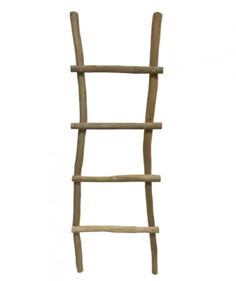Decoratieladder Teakhout 150cm Decoratieladder Teakhout 150cm