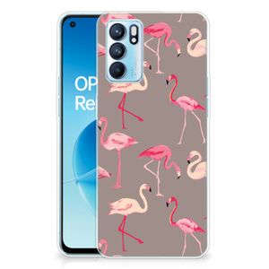 OPPO Reno 6 5G TPU Hoesje Flamingo