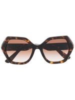 Dolce & Gabbana Eyewear lunettes de soleil DG Crossed à monture géométrique - Marron