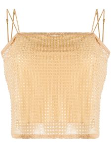 Alexander Wang crystal-embellished top - Tons neutres