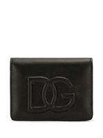 Dolce & Gabbana portefeuille en cuir à logo DG embossé - Noir - thumbnail