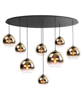 Hanglamp Fantasy ovaal goud-helder