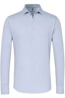 Desoto Slim Fit Jersey shirt lichtblauw, Effen