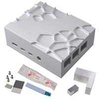 Akasa Gem Pro | Raspberry Pi 4 Passieve Koelbehuizing | 100% Puur Aluminium Fanless Behuizing | Krachtig & Ultrastil | Compatibel Met Pi 4 Model B | Zilver | A-RA09-M2S