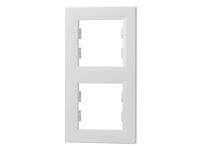 Schneider Electric Asfora EPH5810221D 2-voudig frame voor schakelaar en stopcontact, verticaal, wit