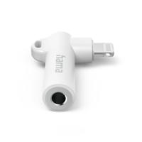 Hama 90° Lightning-adapter - 3,5 mm aansluiting, wit