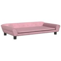 vidaXL Hondenmand 100x50x21 cm fluweel roze, hondenbank, hondenbed, dierenmand, huisdierenbank, huisdierenmand, dierenbed, huisdierenbed, hondenkussen