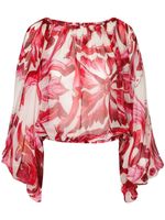 Dolce & Gabbana blouse à imprimé Majolica - Rouge