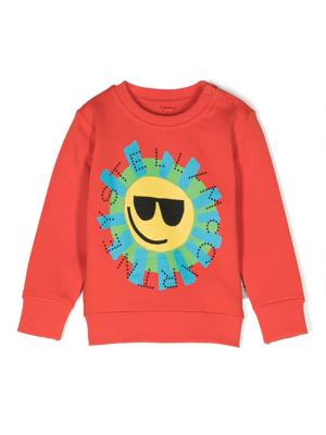 Stella McCartney Kids Katoenen sweater met print - Oranje