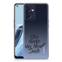 OPPO Reno 7 5G | Find X5 Lite Siliconen hoesje met naam Heart Smile - thumbnail