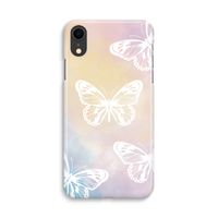 White butterfly: iPhone XR Volledig Geprint Hoesje - thumbnail