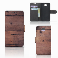 Microsoft Lumia 650 Book Style Case Old Wood