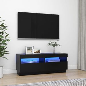 Tv-meubel met LED-verlichting 100x35x40 cm zwart