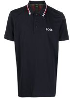 BOSS polo à logo brodé - Bleu