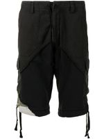 Greg Lauren short cargo à effet usé - Noir