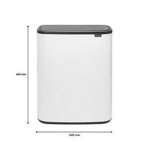 Brabantia Bo Touch Bin Afvalemmer 2 x 30 L - Wit