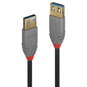 LINDY USB-kabel USB 3.2 Gen1 (USB 3.0 / USB 3.1 Gen1) USB-A stekker, USB-A bus 3.00 m Zwart 36763