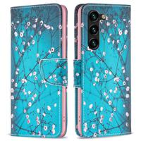 Samsung Galaxy S24+ Wonder Series Wallet Case - Witte Bloemen