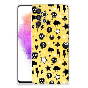 Silicone Back Case Samsung Galaxy A73 5G Punk Geel