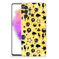 Silicone Back Case Samsung Galaxy A73 5G Punk Geel - thumbnail