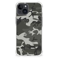 iPhone 15 Plus Doorzichtige Silicone Hoesje Army Light - thumbnail