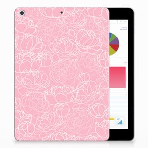 Apple iPad 9.7 2018 | 2017 Siliconen Hoesje White Flowers