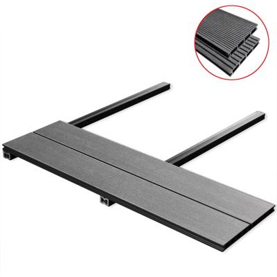 vidaXL Terrasplanken HKC met accessoires 35 m² 4 m grijs vidaXL Terrasplanken HKC met accessoires 35 m² 4 m grijs