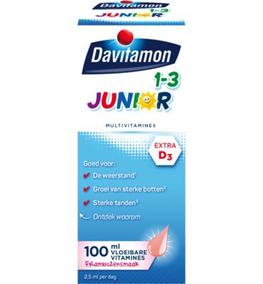 Davitamon Davitamon Junior 1+ Vloeibare Vitamines Framboos (100ml)