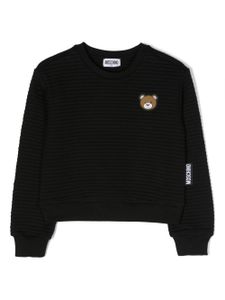 Moschino Kids sweat à patch Teddy Bear - Noir