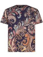 ETRO t-shirt en coton à imprimé cachemire - Bleu