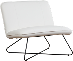 Witte leren industriële fauteuil zonder armleuning Smile - Toledo Leer Purewhite (wit leer)