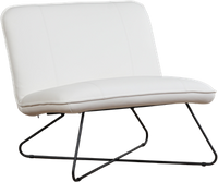 Witte leren industriële fauteuil zonder armleuning Smile - Toledo Leer Purewhite (wit leer) - thumbnail