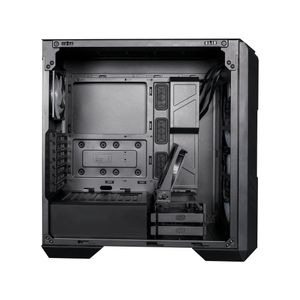 Cooler Master HAF 500 Midi-tower PC-behuizing Zwart 3 voorgeïnstalleerde LED-ventilators, Zijvenster, Stoffilter