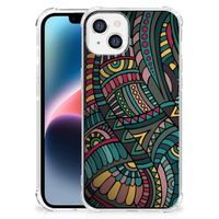 Apple iPhone 14 Plus Doorzichtige Silicone Hoesje Aztec - thumbnail